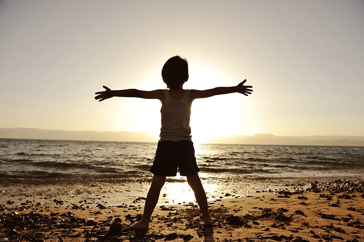 child on beach